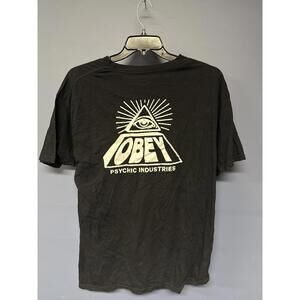 Obey Psychic Industries Eye Pyramid Graphic T-Shirt Black XL